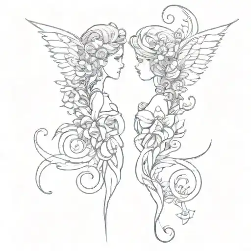 matching tattoos for a big and little sis about new beginnings strength tattoo design idea