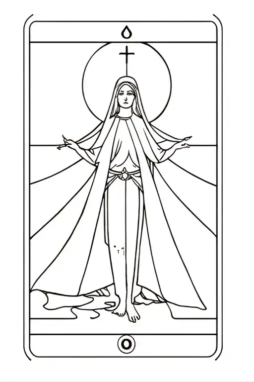 tarot card high priestess tattoo design idea