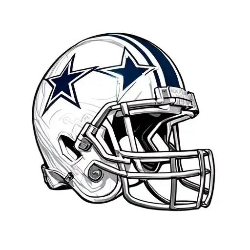 dallas cowboys helmet tattoo design idea