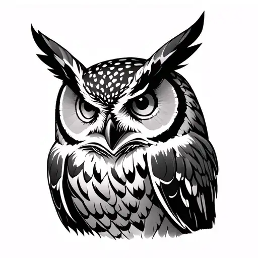 Cuckold owl tattoo design idea