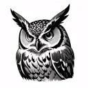 Cuckold owl tattoo design idea