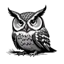 Cuckold owl tattoo design idea