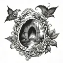 fantasy portal tattoo design idea