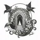 fantasy portal tattoo design idea