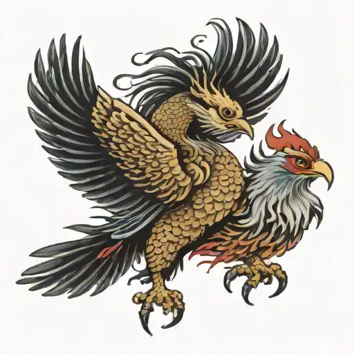 Simurgh tattoo design idea