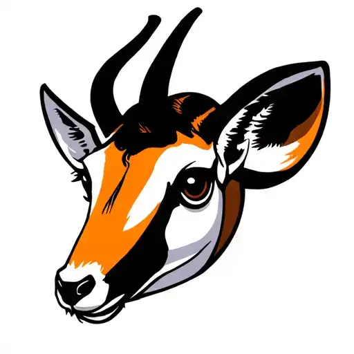 gazelle tattoo design idea