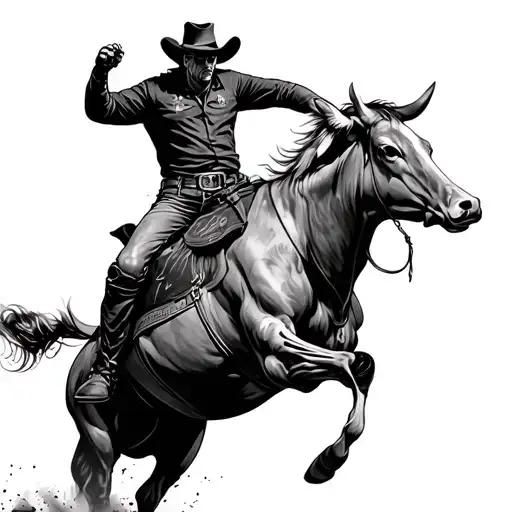 Bull Rider tattoo design idea