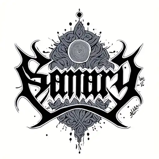 Olegacy samara inscription in the style of calligraphy graffiti tattoo design idea