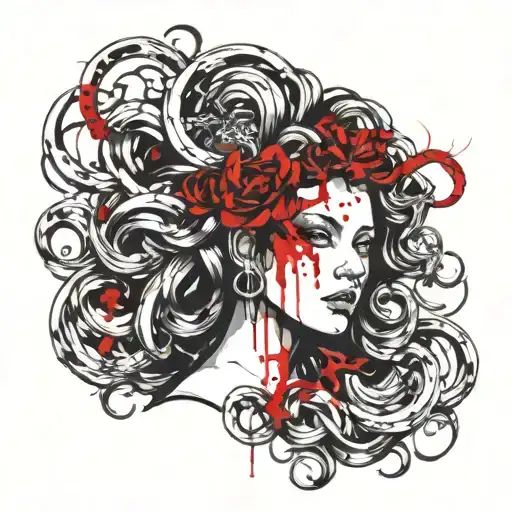gothic Medusa tattoo design idea