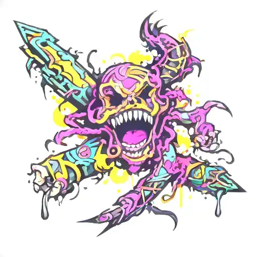 Scary tattoo design idea