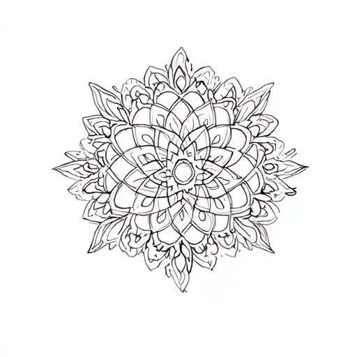 Mandala inspired tattoo design idea