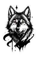 wolf eye tattoo design idea