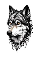 wolf eye tattoo design idea