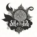 sneha & shubham name tattoo in one word written tattoo design idea