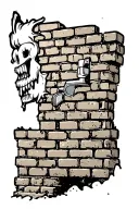 brick wall tattoo design idea