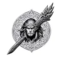 Warrior Celtic tattoo design idea