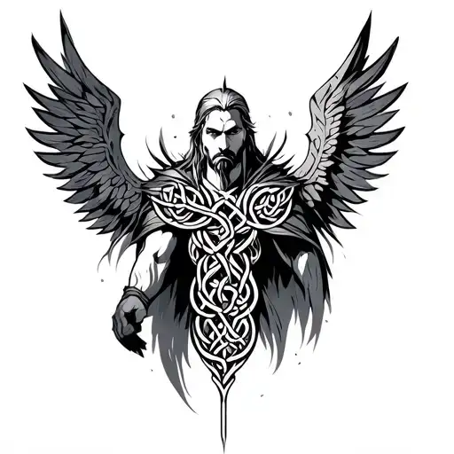 Warrior Celtic tattoo design idea