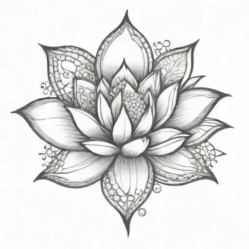 lotus mandala tattoo design idea