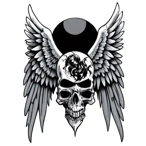 Harley Wings tattoo design idea