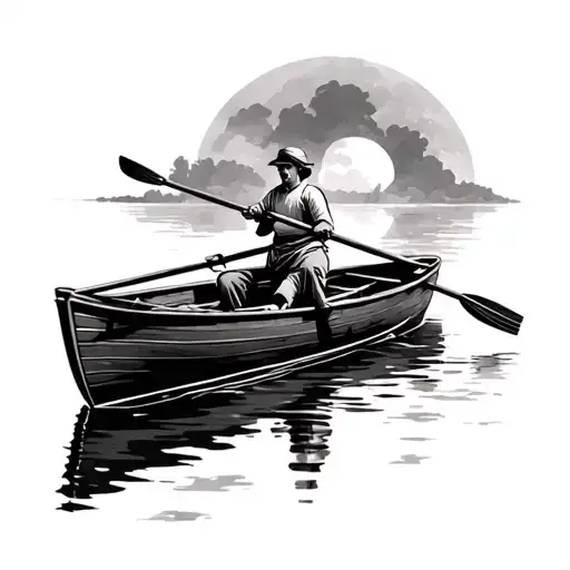 Rowing Boat tattoo design idea