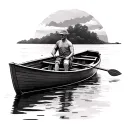 Rowing Boat tattoo design idea