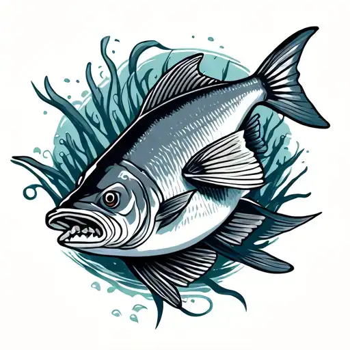 snook and cobia tattoo design idea