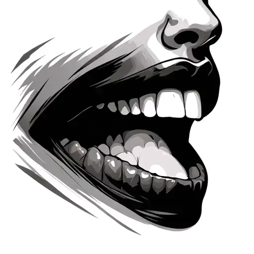 Throat tattoo design idea