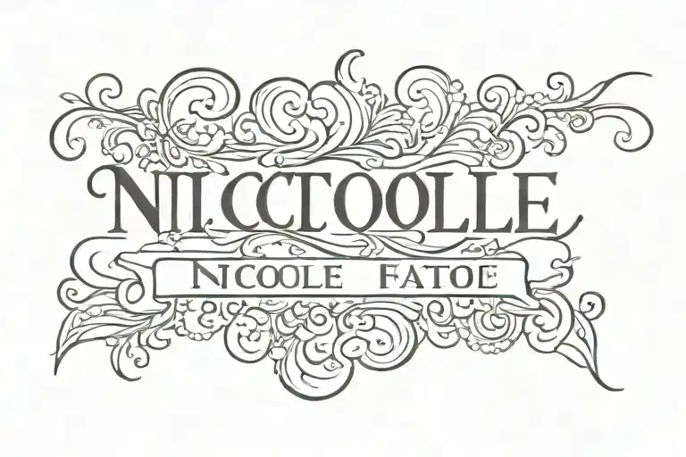 Nicole name tattoo tattoo design idea