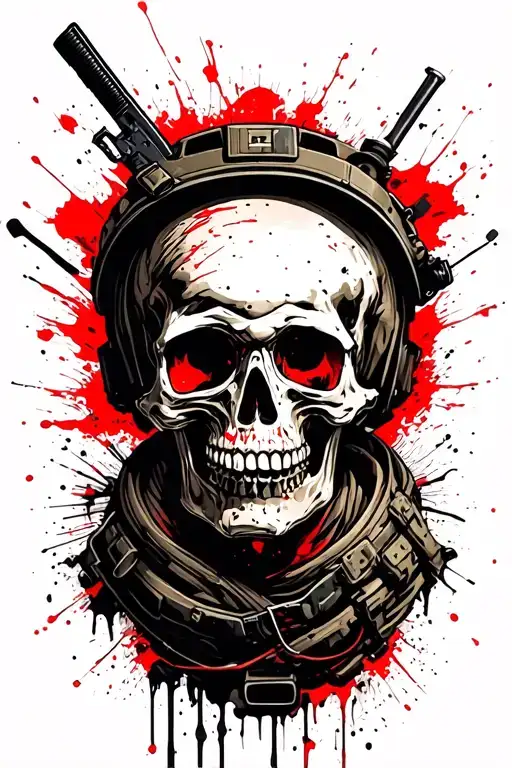 marine infantry, skeleton in marinedessert marpat tattoo design idea