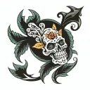 small gap fillers tattoo design idea