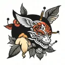 small gap fillers tattoo design idea