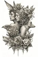 psyche and eros tattoo design idea