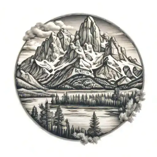 Grand Tetons tattoo design idea