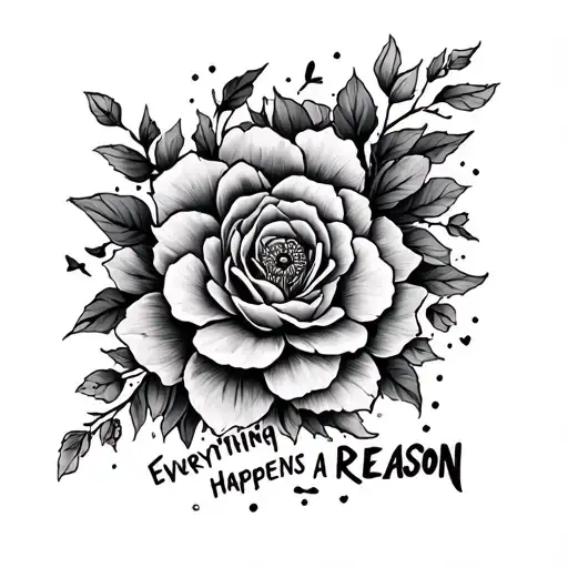 Everything Happens A Reason tattoo design idea