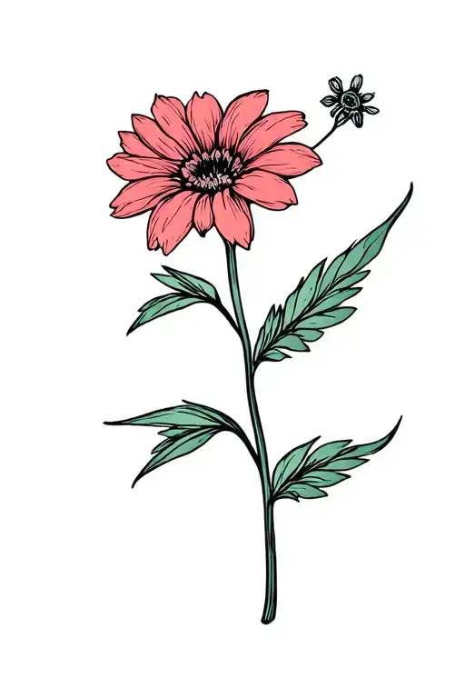 may flowers blooming with august birth flower July birth flower and September flower included tattoo design idea