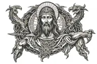 AVE CHRISTUS REX tattoo design idea