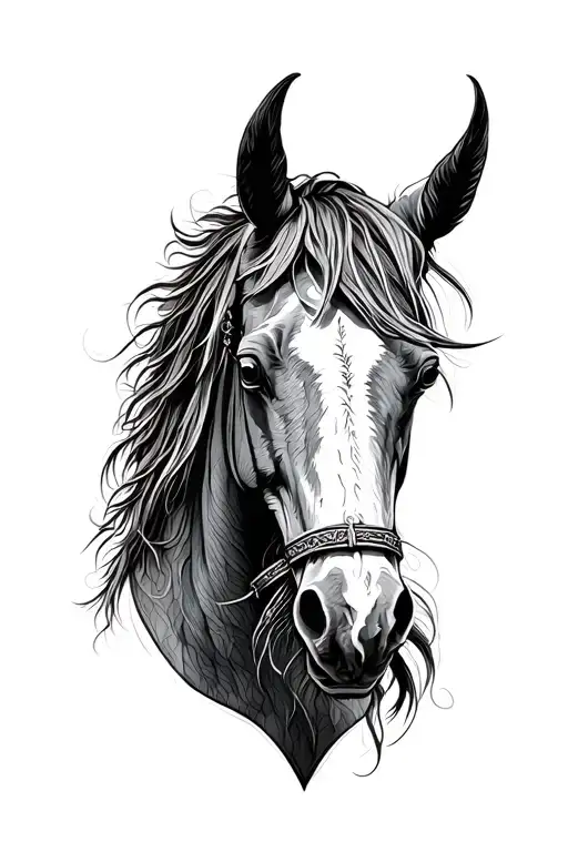 Viking Horse tattoo design idea