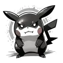 Pikachu angry tattoo design idea