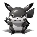 Pikachu angry tattoo design idea