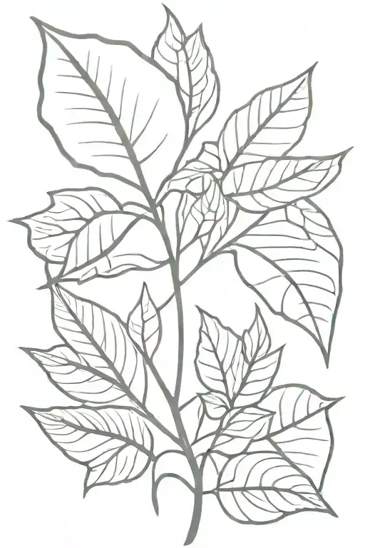leafs growing, abstract, rose, tattoo design idea