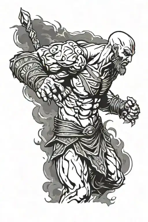 kratos god of war ghost of sparta tattoo design idea