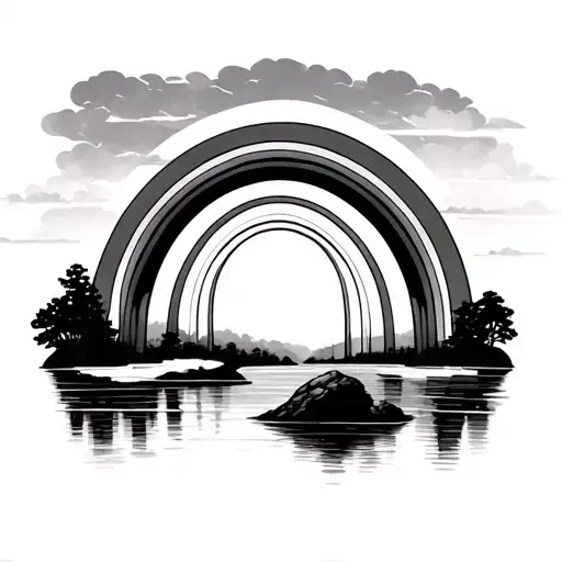 Rainbow Bridge tattoo design idea