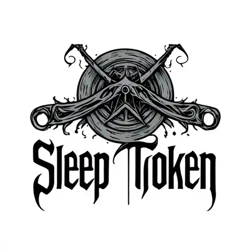 sleep token band logo tattoo design idea