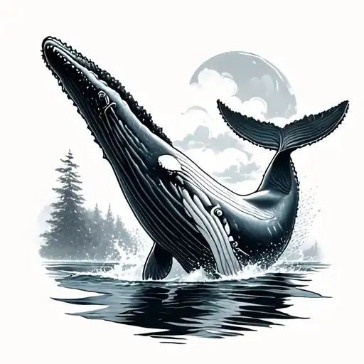 Humpback Whale tattoo design idea