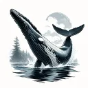 Humpback Whale tattoo design idea