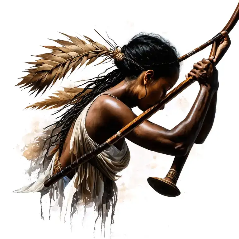 "Constance" Berimbau Gunga Capoeira tattoo design idea