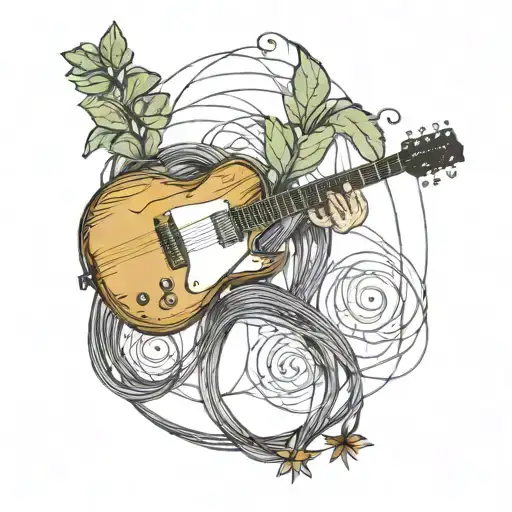 Tom Petty Guitar strings intertwined tattoo design idea