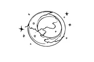 🌒 “Even the moon has scars—and still, it lights the dark.” tattoo design idea