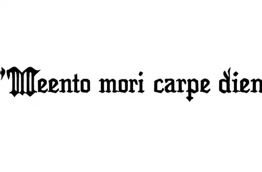 "Memento mori carpe diem" tattoo design idea