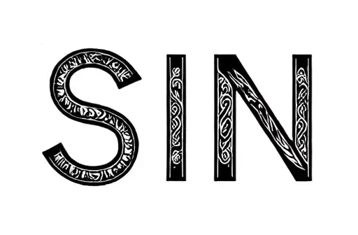 "SIN" tattoo design idea